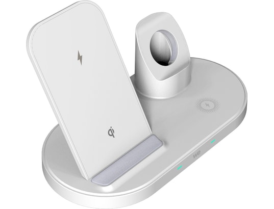 Chargeur induction WE Dock de charge Apple 3-en-1 Blanc Pas Cher 