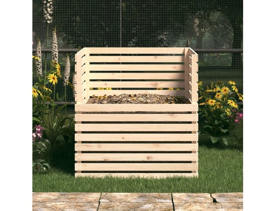 Composteur 100x100x102 cm Bois massif de pin