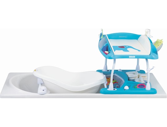 Table à langer pliante BEBE CONFORT Duo bain lange Amplitude bb doux blue  Pas Cher 