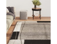Tao scandi tapis de salon - 120 x 170 cm - polypropylene - noir