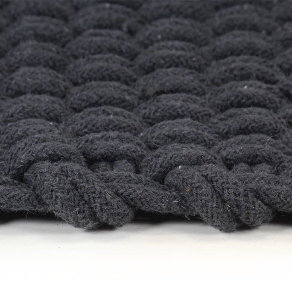 VIDAXL - Vidaxl tapis rectangulaire anthracite 200x300 cm coton