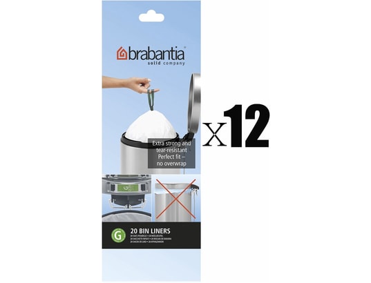 Promotion Brabantia Sacs poubelle 23-30L - Taille G, Lot de 2 x 20