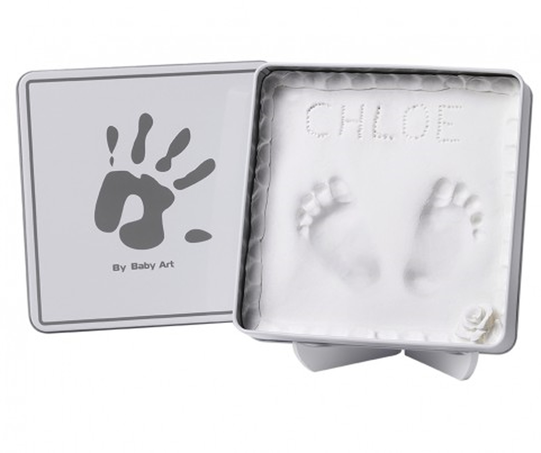 Kit empreinte bébé BABY ART Magic Box blanc - 34120159 Pas Cher 