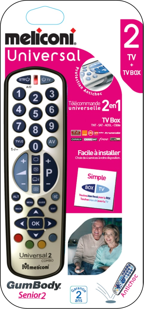 Télécommande universelle SENIOR 2.1 - 806169 - Gris MELICONI : la  télécommande à Prix Carrefour