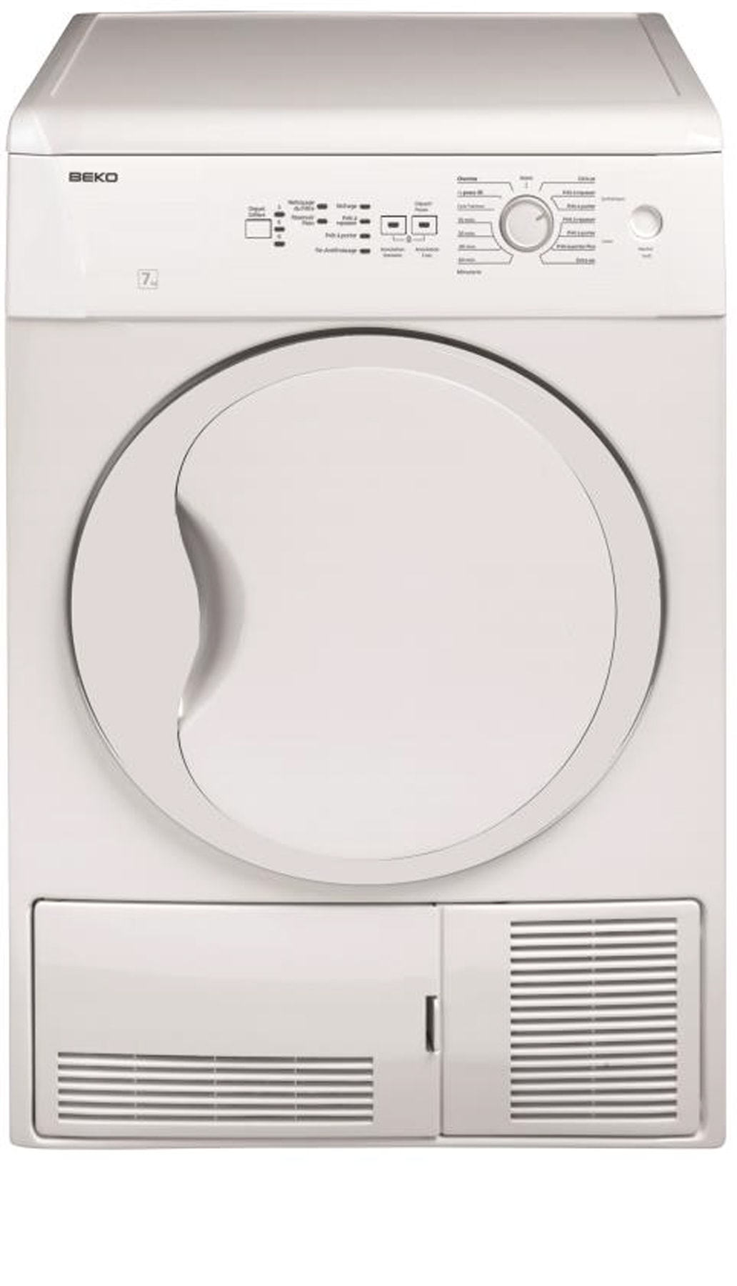 Sèche-linge pompe à chaleur avec condenseur 60cm 7kg blanc - DH7512CA0W -  BEKO