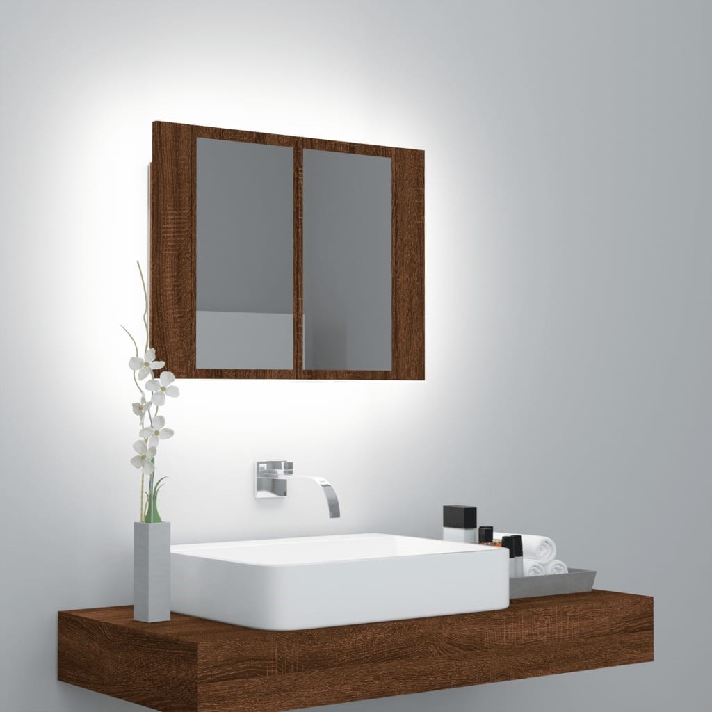 Vidaxl armoire de bain à miroir d'angle gris 30x24x60 cm VIDAXL Pas Cher 