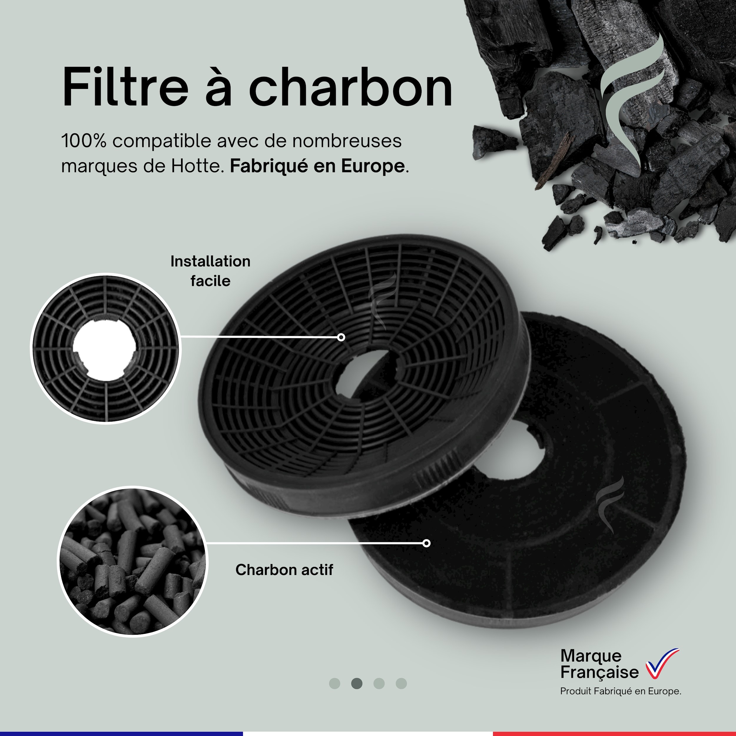 Point Filtre® - Filtre à Charbon Actif pour Hotte de Cuisine Neff D39F55S0