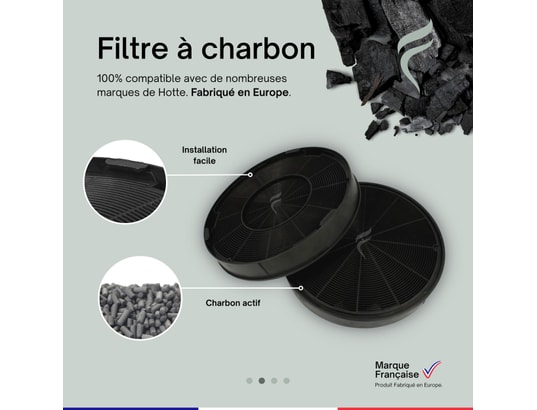 FC04 - filtre à charbon compatible hotte DE DIETRICH AH4068