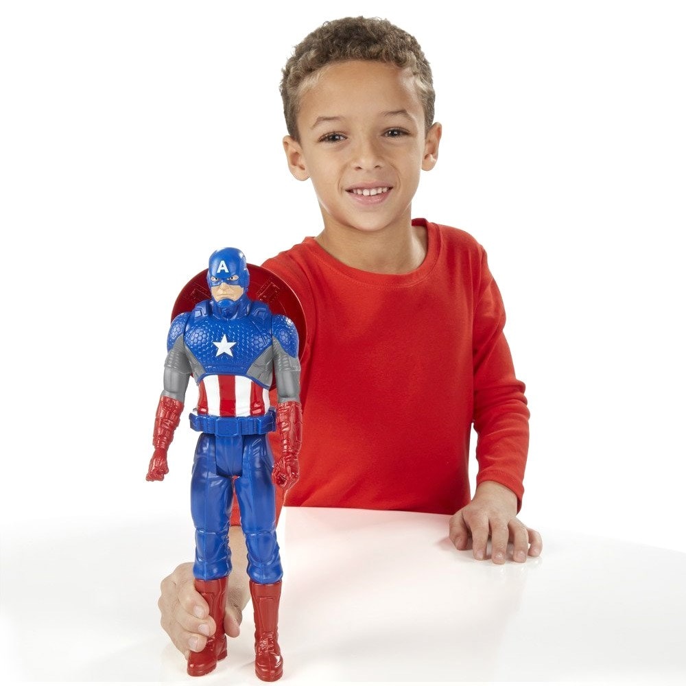 Figurine Avengers : Série Héros Titan 30 cm : Captain America HASBRO Pas  Cher 