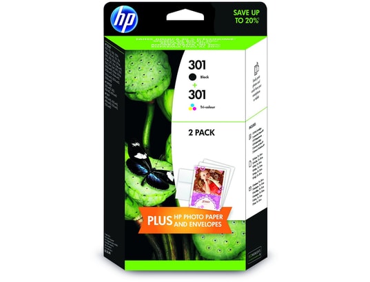 Pack cartouches d'encre HP HP 301 Pack noir/couleurs Pas Cher 