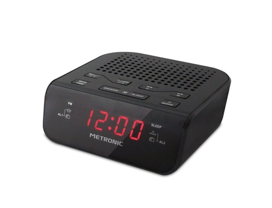 Metronic 477039 Radio-réveil FM Projection Double Alarme Avec Fonctions