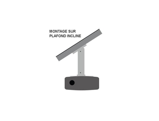 Support plafond vidéoprojecteur Hauteur 6cm Diamètre 16-33cm