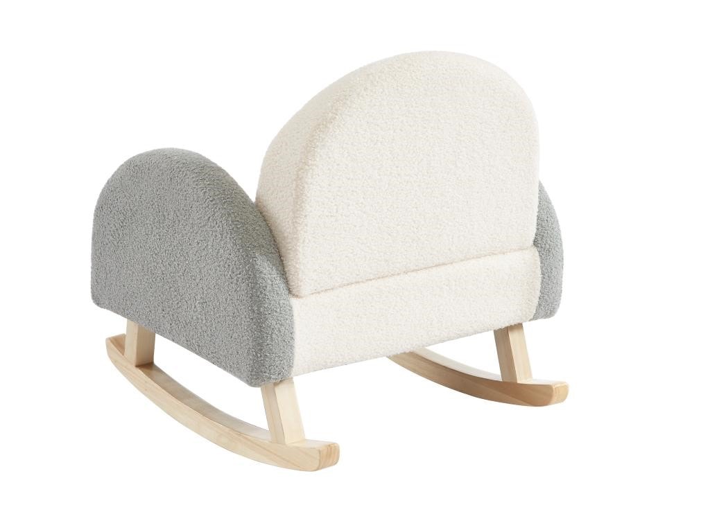 Fauteuil pour enfant en tissu bouclette GINA - Gris