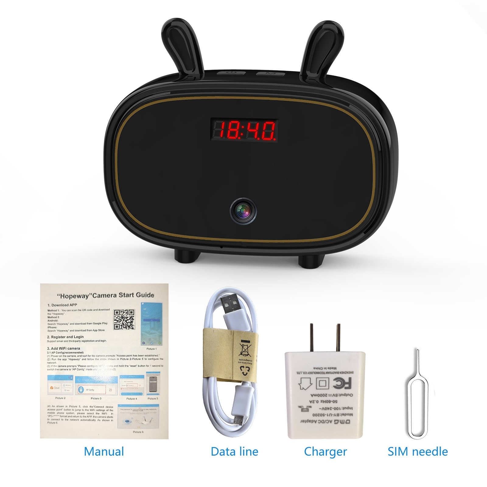 Horloge camera espion hd avec micro intégré