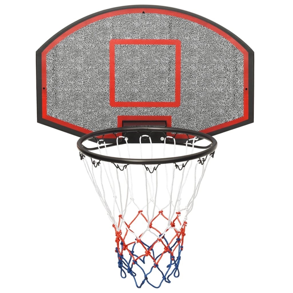 Panier de basket-ball en polyéthylène avec cerceau et filet noirs