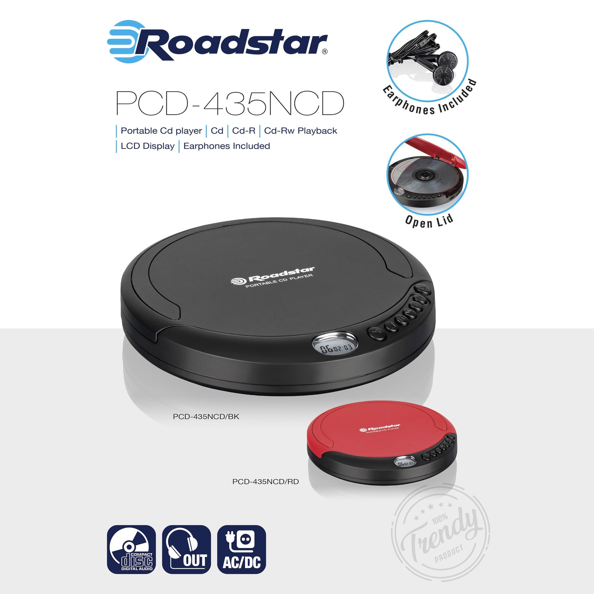 Roadstar hra-270cd-mp3cd+bt radio cd portable vintage dab+/fm