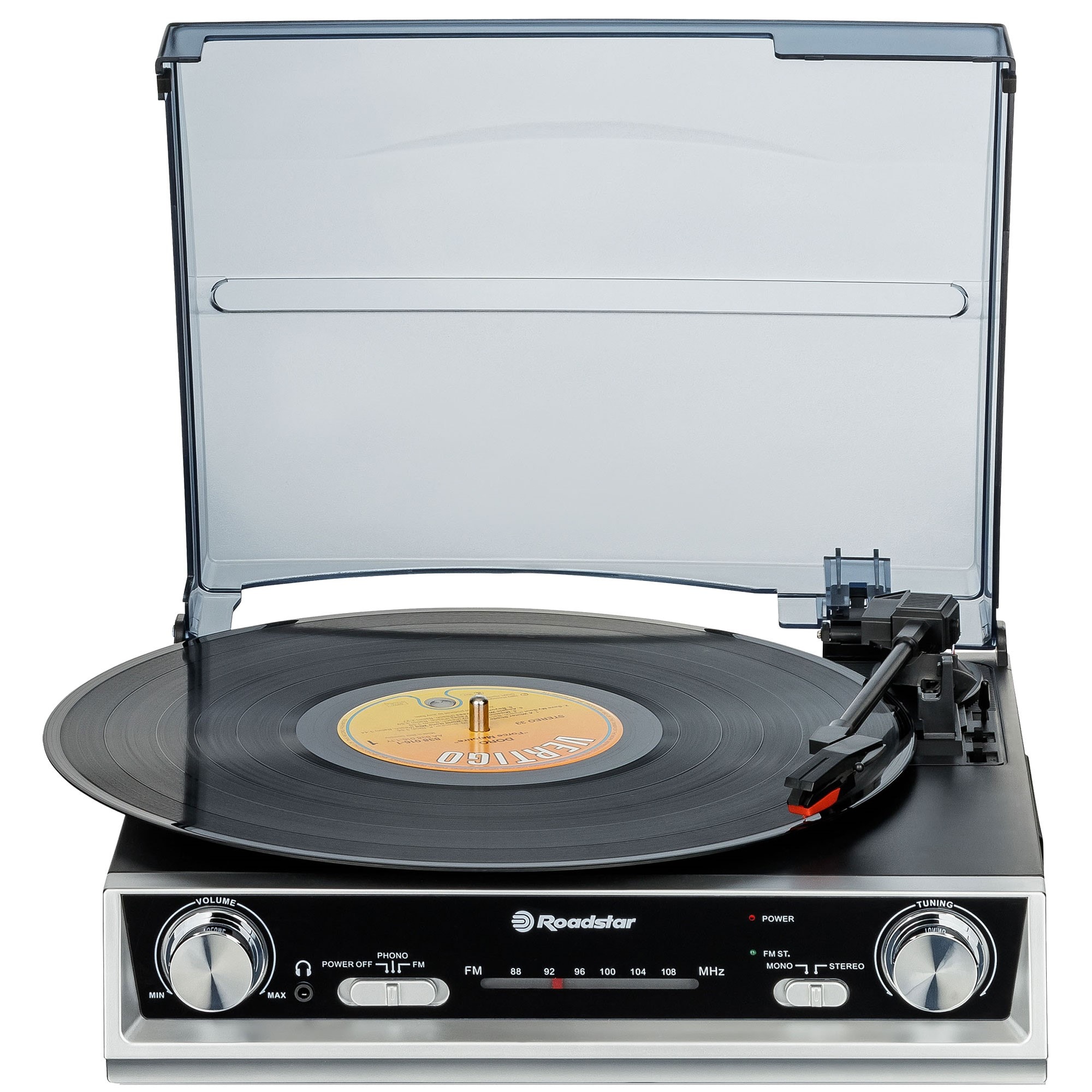 Platine Vinyle 33/45/78 RPM, Bluetooth, Sortie Audio RCA, Arrêt