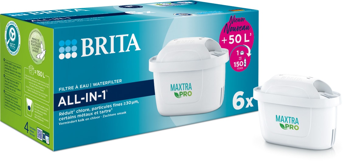 BRITA FRANCE Pack de cartouches filtrantes Pack 6 filtres à eau MAXTRA PRO-  AIO sur