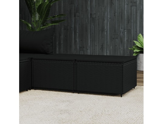 Vidaxl bancs de spa avec coussins 2 pcs noir résine tressée VIDAXL