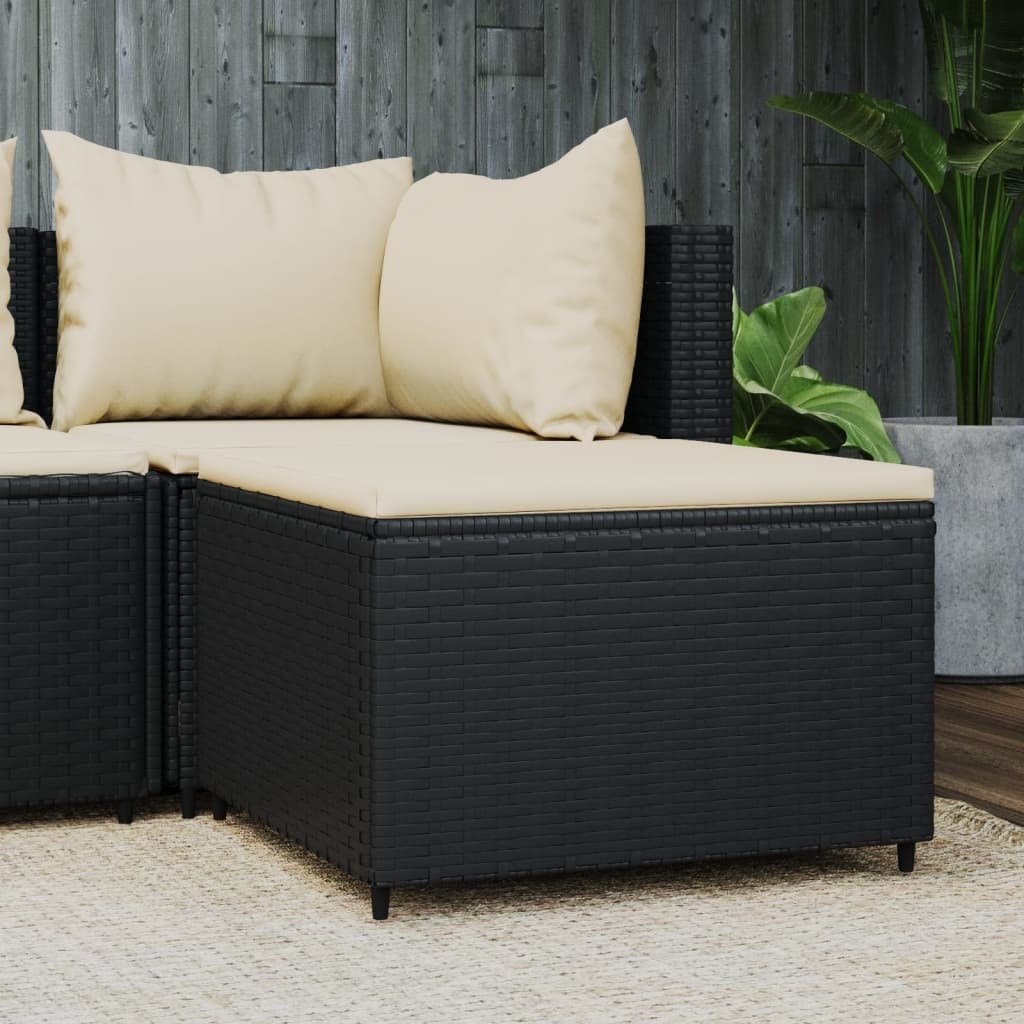 Vidaxl bancs de spa avec coussins 2 pcs noir résine tressée VIDAXL