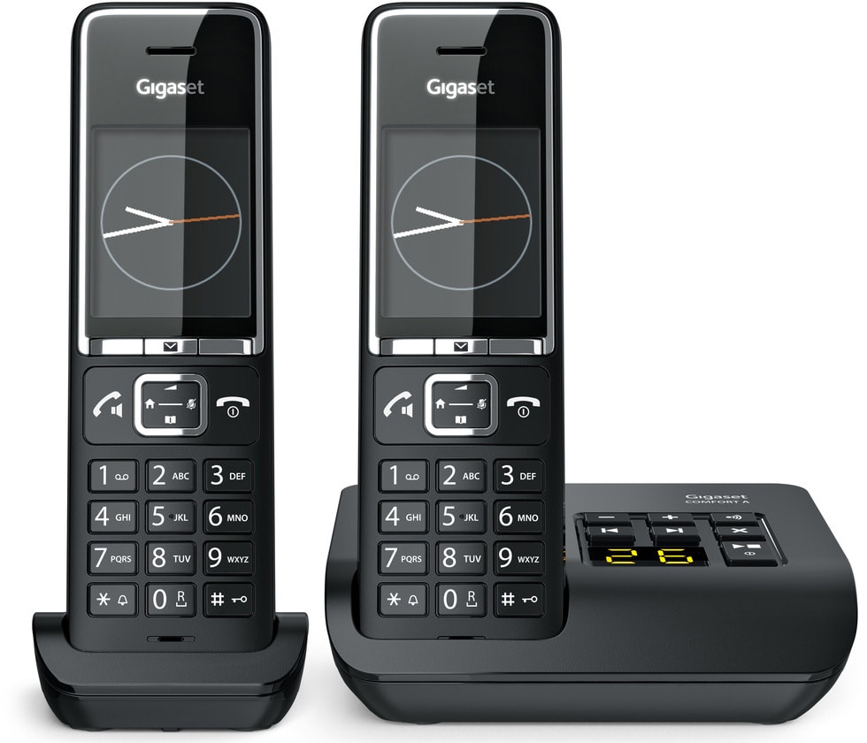 Gigaset AS690A Duo - téléphone sans fil + combiné supplémentaire - avec  répondeur - noir Pas Cher