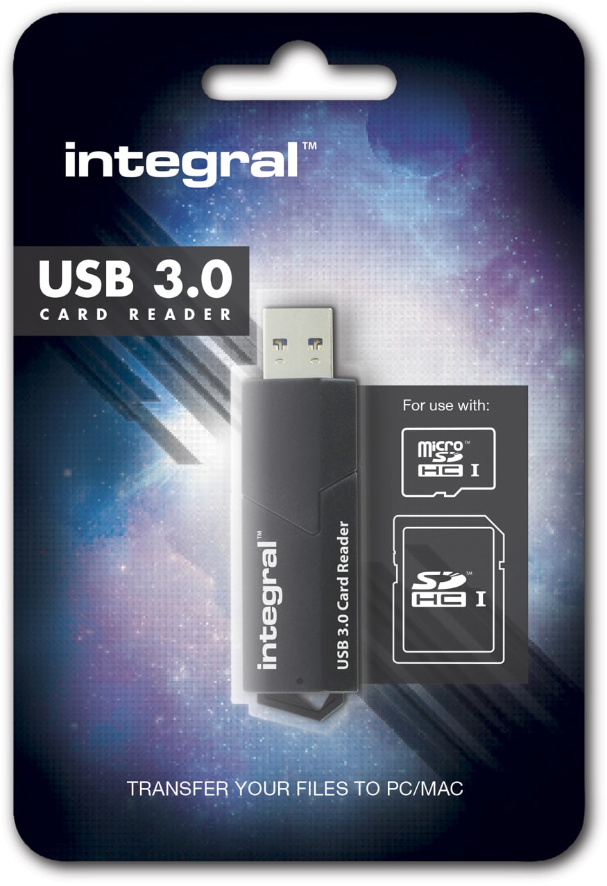 Lecteur de carte mémoire INTEGRAL USB 3.0 Card Reader INCRUSB30SDMSD Pas  Cher 