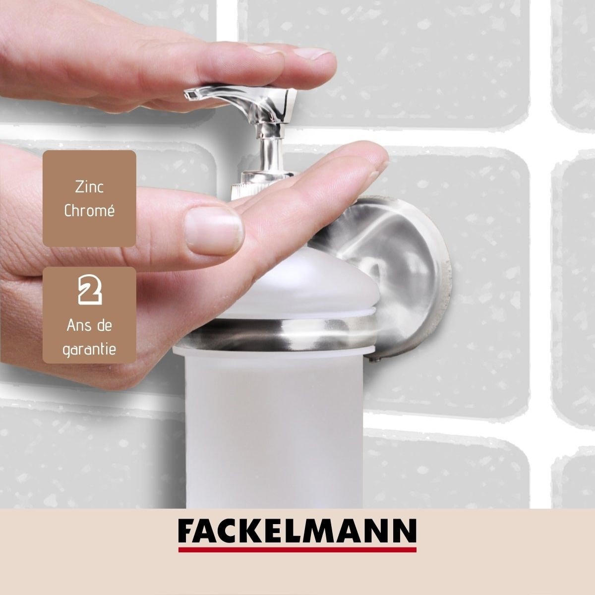 Porte savon salle de bain en verre et chromé Fackelmann Vision