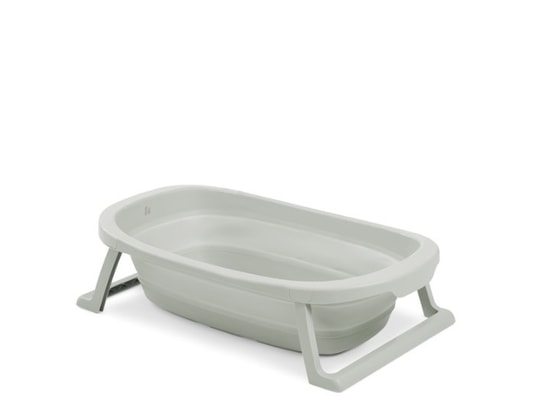 Bathroom Solutions Baignoire pliable pour bébé blanc et gris