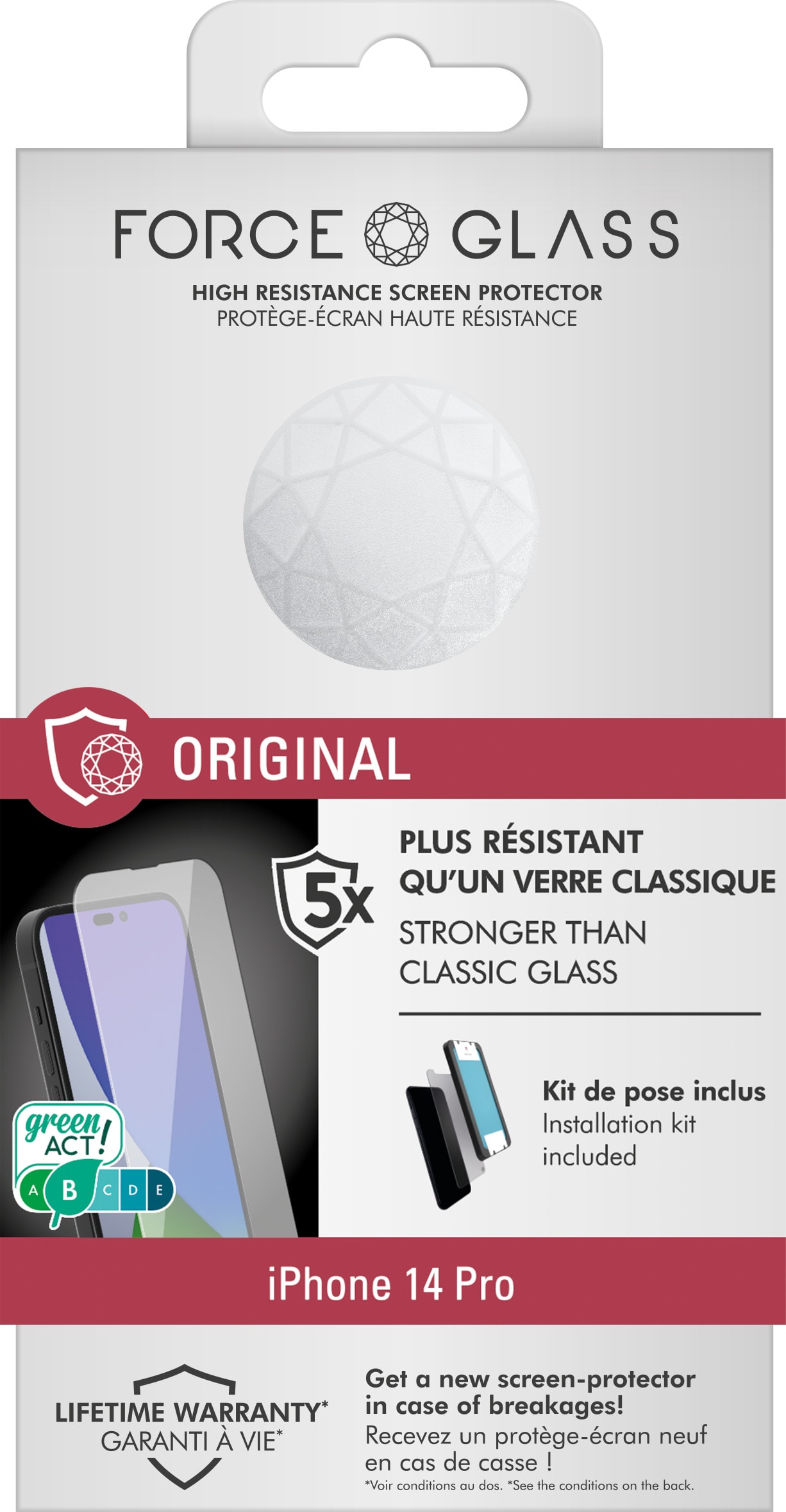 FORCEGLASS Kit accessoires smartphone FGMGCAMIP14ORIG Protège