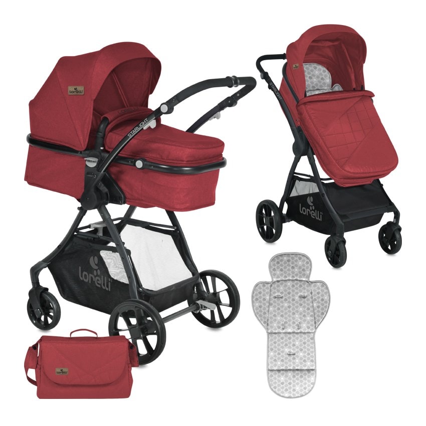 Lorelli Poussette combinée transformable 2 en 1 avec couvre jambes