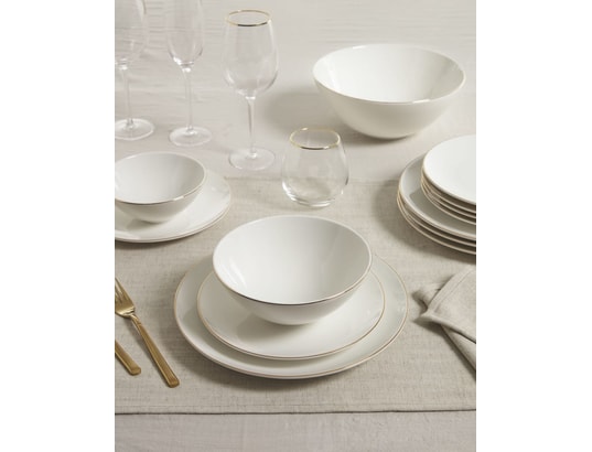 Assiette plate Taisia en porcelaine blanc