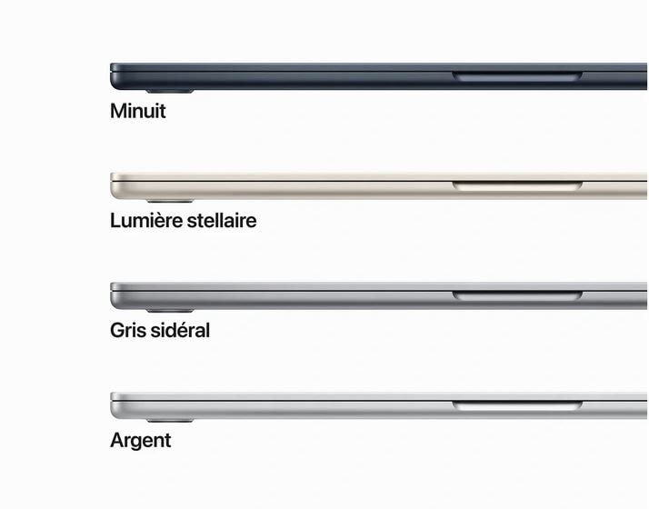 Apple MacBook Air M2 15 pouces (2023) Minuit 24 Go/512 Go (MQKX3FN