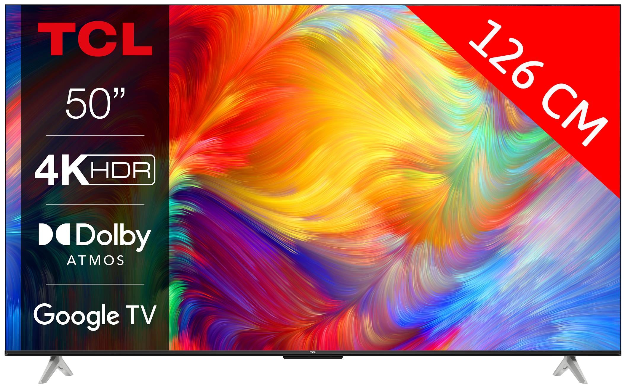TCL 50P637 Google TV - TV LED 4K 126 cm - Livraison Gratuite