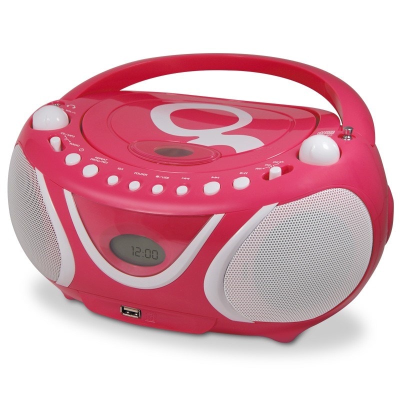 Radio CD-MP3 FM Gulli avec port USB - Rose METRONIC Pas Cher 