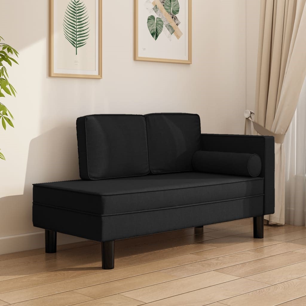 Chaise longue avec coussin Gris foncé Bois de teck solide vidaXL