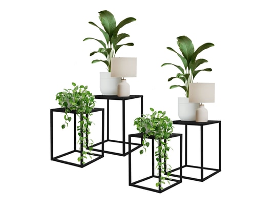 Jardinière d'intérieur - Set de 3 - Métal - Petites plantes