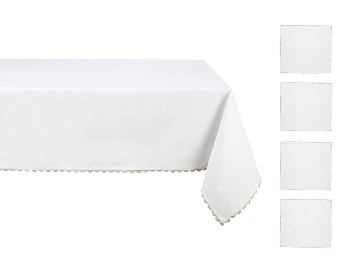 Serviettes en tissu 100% coton faites à la main avec franges, lot de 4,  serviettes en