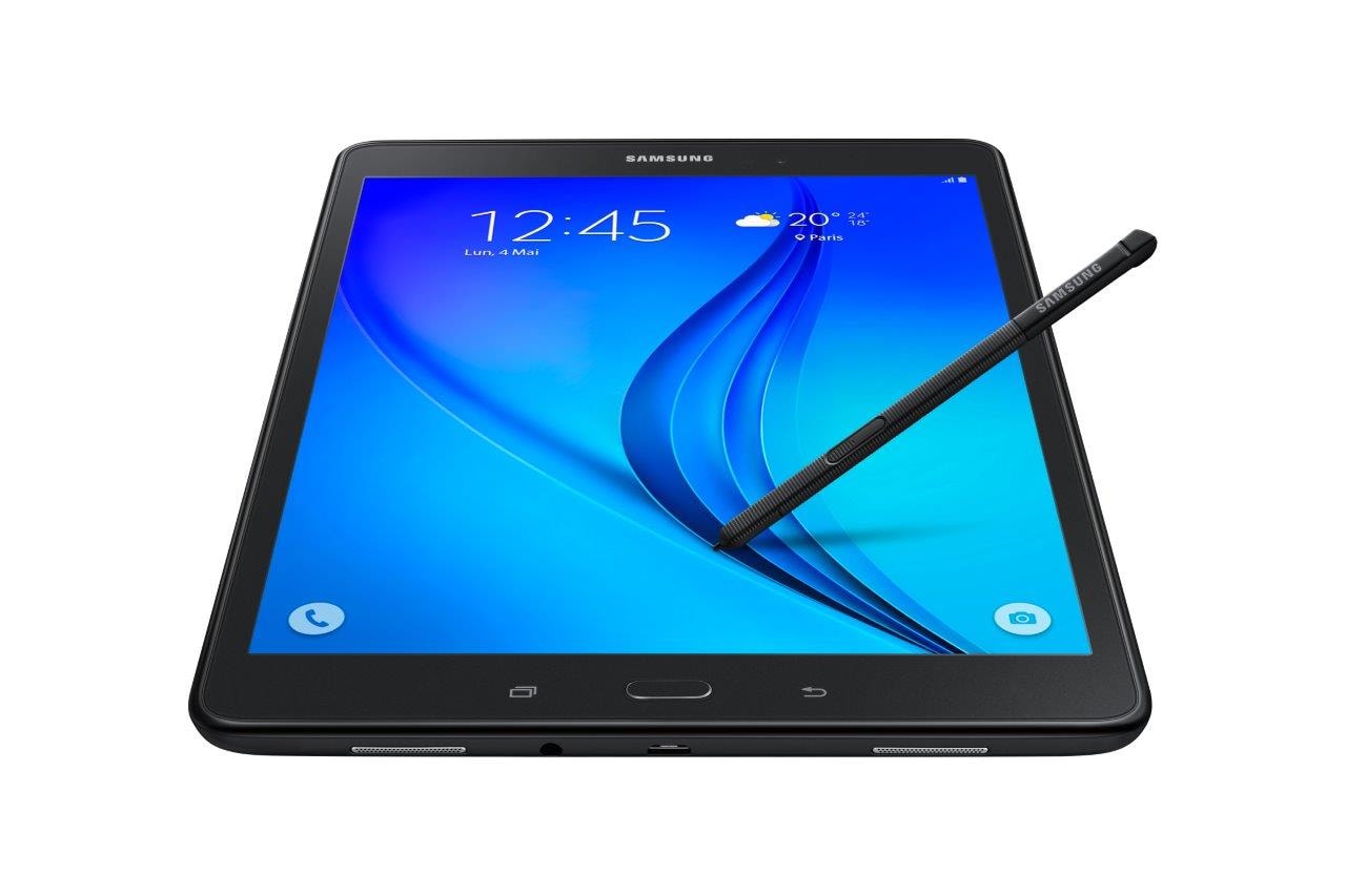 Samsung Galaxy Tab A Tablette tactile 9,7 Noir (16 Go, Android, 1 Port USB  2.0, Wi-Fi, 1 Prise jack) IMPORT ALLEMAGNE - Clavier Qwertz Allemand :  : Informatique
