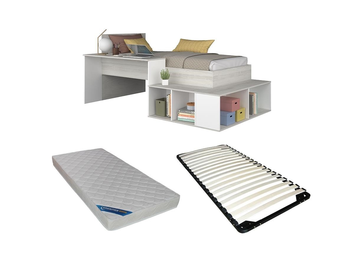 Bureau coloris Blanc - longueur 90 x profondeur 45 cm