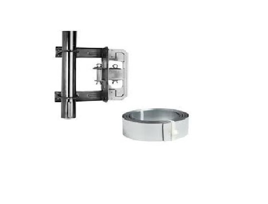 Pack Fixation Antenne TNT : Cerclage Cheminée Simple + Feuillard Galvanisé 10 M - Pour Mât Jusqu'à 3 M