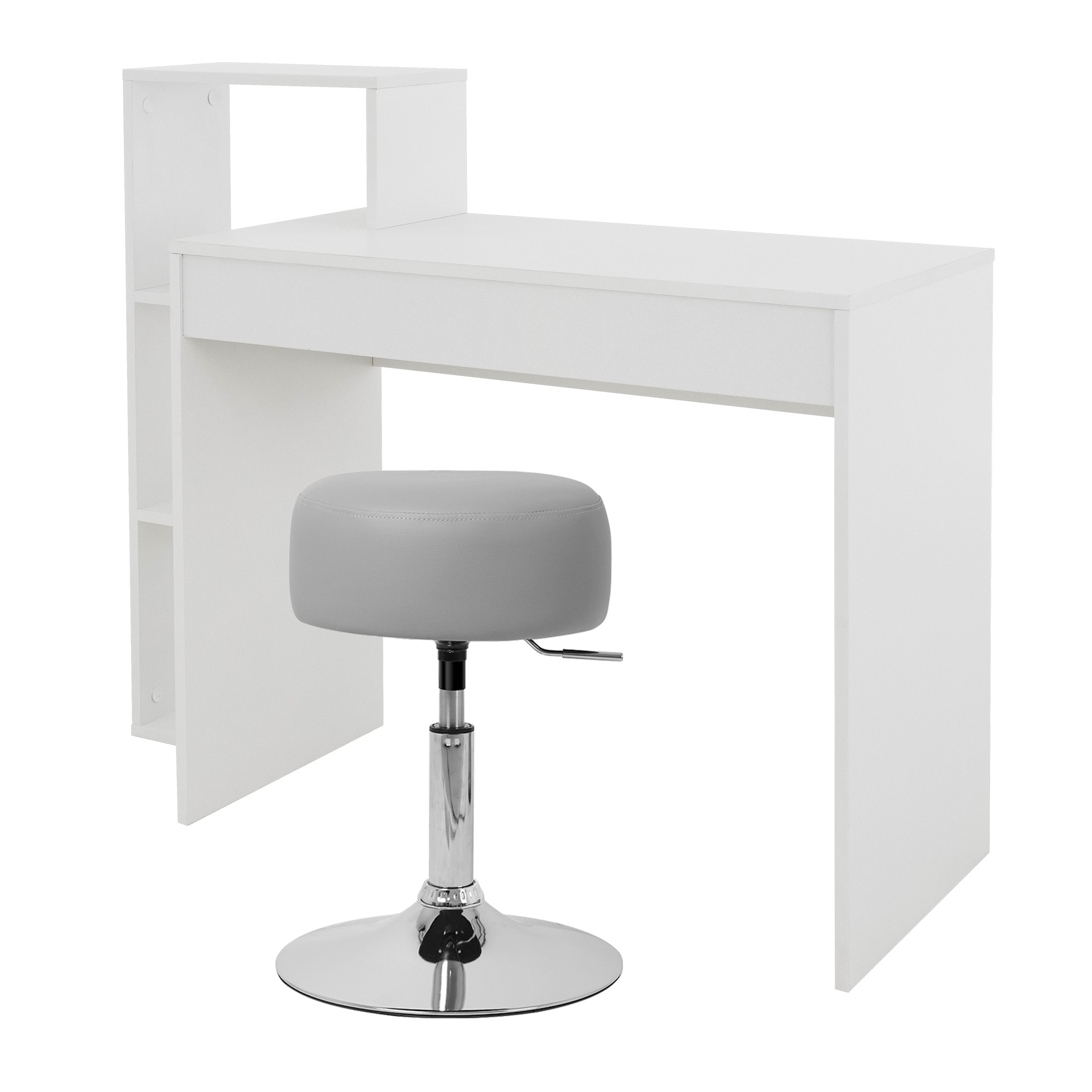Bureau avec étagère 110x72x40 cm blanc en bois ml-design ML DESIGN
