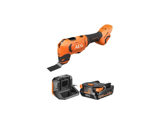 Pack aeg outil multifonctions - bmt18-0 - 18v brushless - 1 batterie 2.0ah  - 1 chargeur - setl1820s AEG Pas Cher 