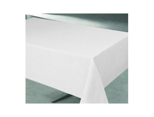 Nappe antitache unie blanche rectangulaire 145 x 240 cm