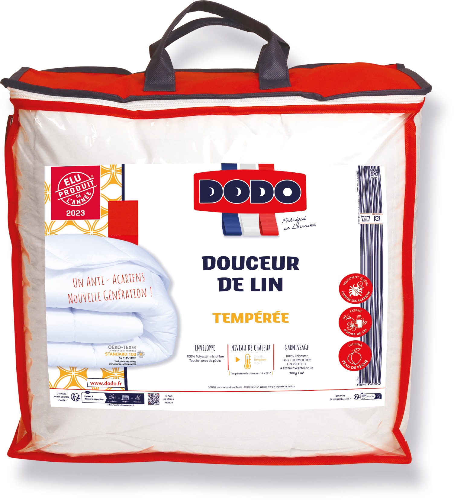 Couette DODO - Protection totale anti acariens, punaises. 140 x 200 cm-  ANGE GARDIEN