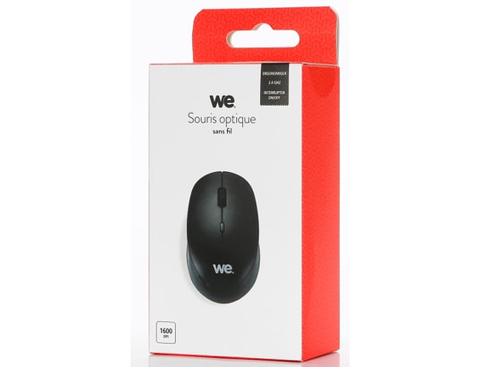 Wewoo - Souris sans fil rouge Optique Sans 6D de 2,4 GHz 800 ~ 1600 DPI  avec Mini Récepteur USB, Plug and Play, Distance de Travail 10 Mètres -  Souris - Rue du Commerce