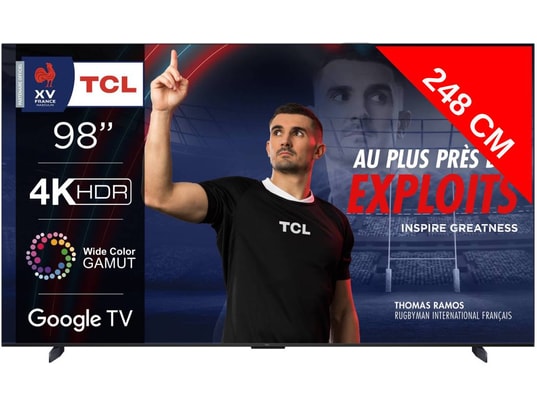 TV 98 TCL 98UHD870 - LED, 4K, HDR, Google TV (Via ODR 300€) –