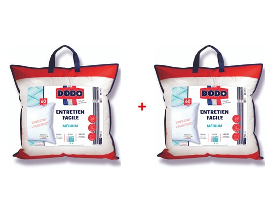 DODO - Pack oreiller Pack 2 oreillers Entretien facile 60x60cm medium