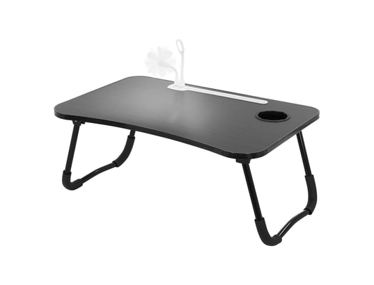 Table d'ordinateur portable table de lit pliable porte-boissons plateau  d'ordina ML DESIGN Pas Cher 