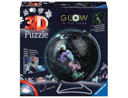 Puzzle 3d 180 pièce(s) globe phosphorescent RAVENSBURGER Pas Cher 