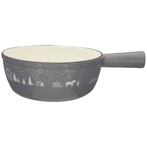 Poêlon fondue taupe 24 cm - La Forge De Megeve